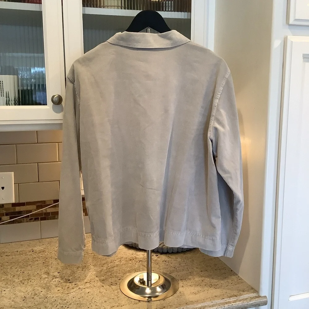 Hot Cotton by Marc Ware Lightweight Corduroy Tan/Gray Utility Jacket Size Medium